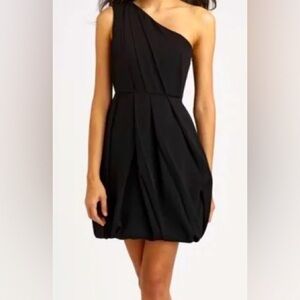 Shoshanna One Shoulder Dress Bubble Hem